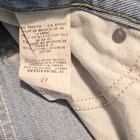 2 Pairs Of Wrangler Light Blue Denim Shorts - Picture 7 of 7